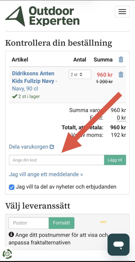 outdoorexperten rabattkod